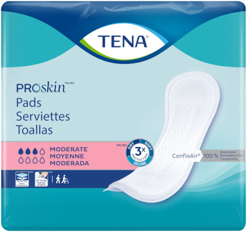 Compresa higiénica para mujer - PROSKIN MODERATE - TENA - transpirable