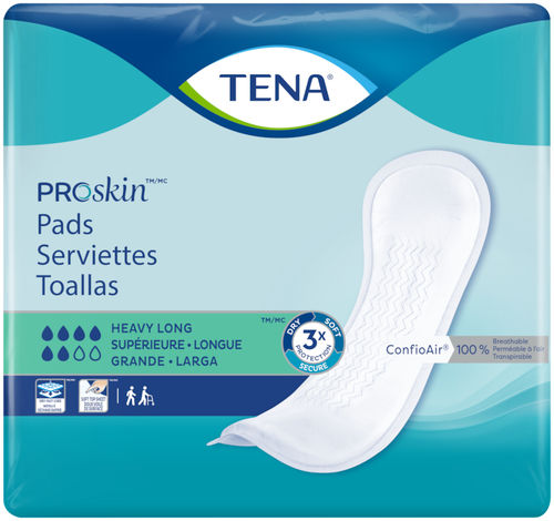 Compresa higiénica para mujer - PROSKIN HEAVY LONG - TENA - transpirable
