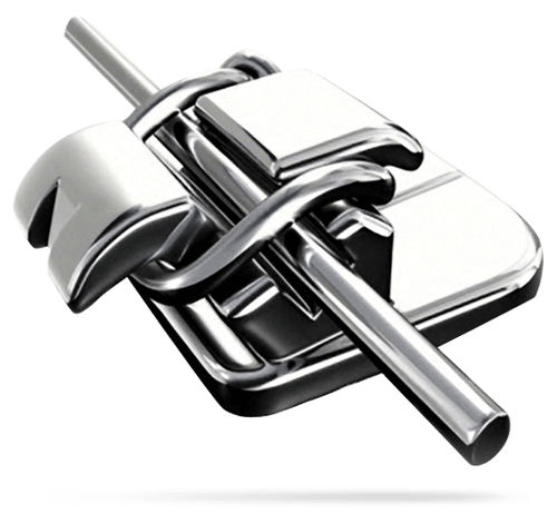 Bracket de metal - STB™ - Ormco - estético / lingual
