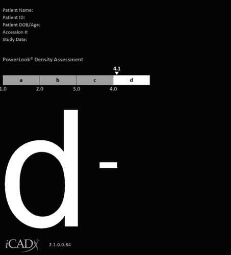 Algoritmo de medición de la densidad mamaria - PowerLook® - iCAD - de diagnóstico / de análisis / de tratamiento