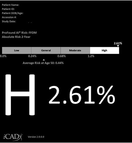 Algoritmo de gestión de riesgos de enfermedades - ProFound AI® Risk - iCAD - de diagnóstico / de análisis / de evaluación
