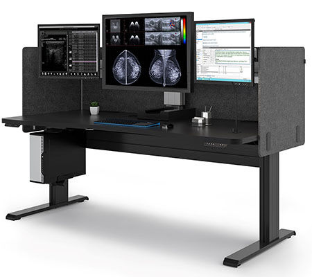 Estación de trabajo informática de diagnóstico - Phoenix II - Double Black Imaging - de radiología / móvil