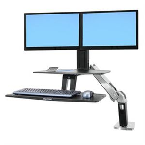 Brazo de soporte para monitor - Workfit-A - Double Black Imaging - médico / de mesa / con soporte para teclado