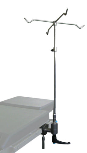 Portasueros para mesa de reconocimiento - A16/B - Nuova BN - 4 ganchos / para mesa de operaciones / telescópico