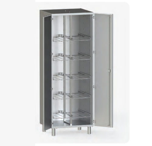 Armario de hospital - 504DGE - Nuova BN - con puerta / con estante / de acero inoxidable