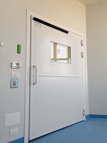 Puerta automática - HOSPITAL DIVISION - con blindaje / para sala de operaciones / para unidad de radiología