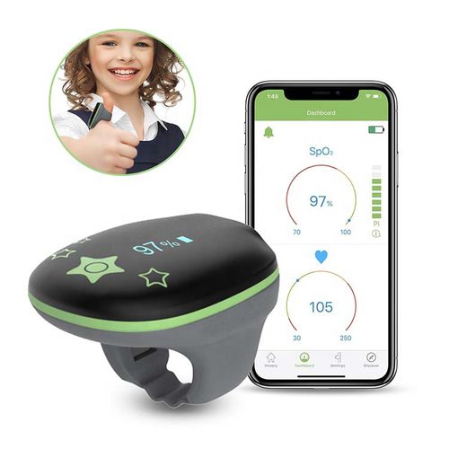Pulsioxímetro de anillos - KidsO2 - Shenzhen Viatom Technology Co., Ltd. - para terapia CPAP / para asistencia domiciliaria / pediátrico