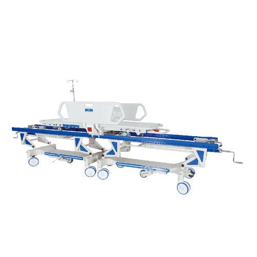 Carro camilla de transporte - BIPT007C - BiHealthcare - manual / de altura variable / de 2 secciones