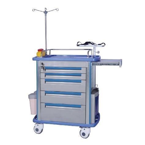 Carro médico - Vancare - BiHealthcare - de aluminio / con papelera / con portasueros