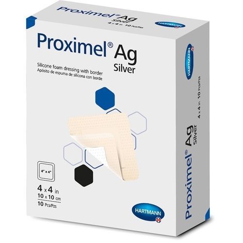 Apósito cutáneo de silicona - Proximel® Ag - Hartmann - transpirable / estanco / no adherente