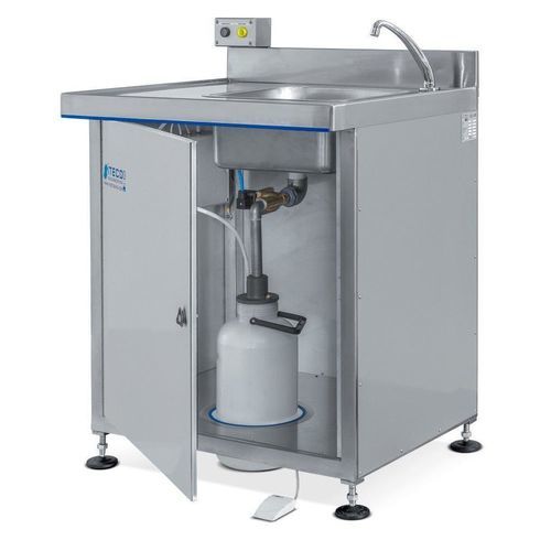 Fregadero de laboratorio - Lavello RIA - ITECO Engineering Italy - de acero inoxidable / de altura regulable / con pedal