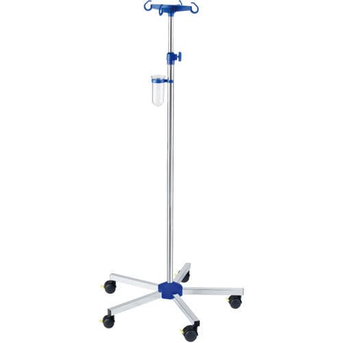 Portasueros con ruedas - GSPRI-N41221 - G. SAMARAS SA - Medical Gas Solutions - 4 ganchos / de acero inoxidable