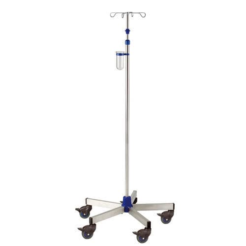 Portasueros con ruedas - GSPRI-I12212 - G. SAMARAS SA - Medical Gas Solutions - 4 ganchos / de acero inoxidable