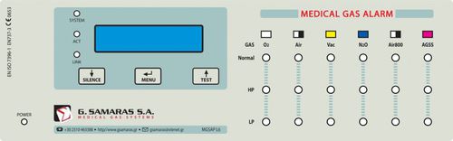 Sistema de alarma para gases médicos - MGSAP L6 - G. SAMARAS SA - Medical Gas Solutions - de zona
