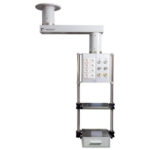 Brazo de distribución de techo - VERGINA IV - G. SAMARAS SA - Medical Gas Solutions - para cuidados intensivos / con estantes