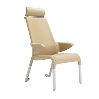 Silla con reposabrazos - Salus PSSA01 - Teal - con ruedas / con respaldo alto