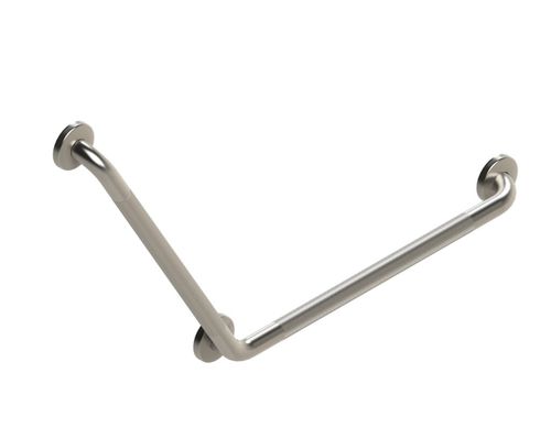 Barra de apoyo para cuarto de baño - GB-24x24-SK-1PK - HealthCraft Products - de pared / de acero inoxidable / de ángulo
