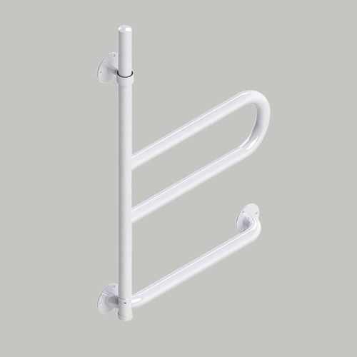 Barra de apoyo para cuarto de baño - Dependa-Bar™ - HealthCraft Products - de pared / abatible / de acero inoxidable