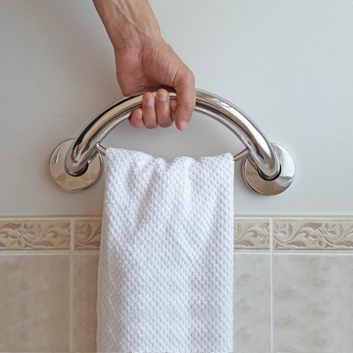 Barra de apoyo para cuarto de baño - PLUS-TR - HealthCraft Products - de pared / de acero inoxidable