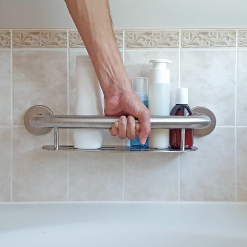 Barra de apoyo para cuarto de baño - PLUS-SHS - HealthCraft Products - de pared / de acero inoxidable / horizontal