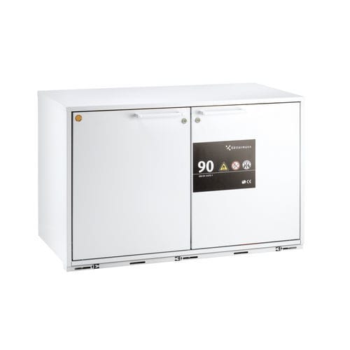 Armario de laboratorio - EXPLORIS® - Köttermann - bajo encimera / blanco / con 2 puertas