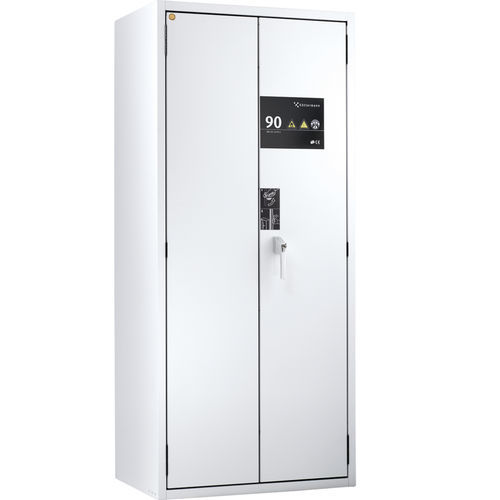 Armario para bombonas de gas - EXPLORIS® FWF 90 - Köttermann - de laboratorio / blanco / con 2 puertas