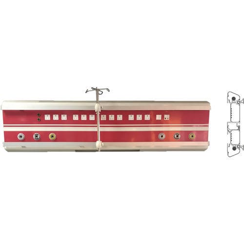 Unidad médica de cabecera de pared - SM-I-CARE - Schönn Medizintechnik - horizontal / para unidad de cuidados intensivos / con luz