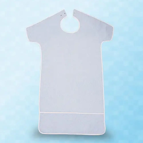 Babero médico reutilizable - BA002 - CLINIBED - para adulto / azul / blanco