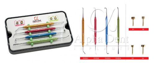 Kit de instrumentos para elevación del seno - OHS series - Alpha Dent Implants