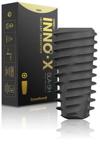 Implante dental cilíndrico - INNO X - Cowellmedi - de titanio / recto