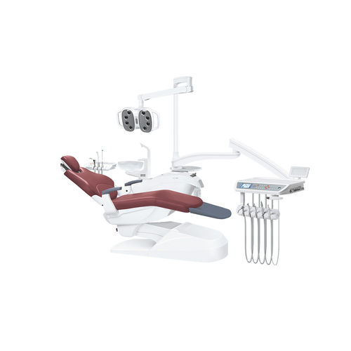 Unidad dental con sillón eléctrico - ZA-208A - Foshan Ziann Medical Apparatus Co., Ltd - con reposacabezas flexible / con cámara intraoral / con luz LED