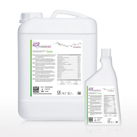 Desinfectante para dispositivos médicos - PROSEPT® Sensi - Hygiene360 AG - líquido / 5000 mL / 1000 mL
