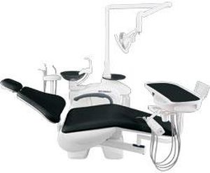 Unidad dental con sillón eléctrico - Suzy Emerald-2 baseless - SUZ-DENT INDIA PVT LTD - con portainstrumentos