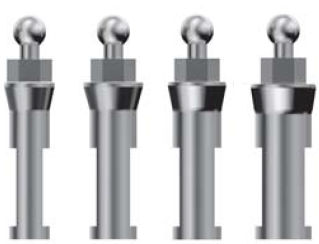 Análogo de implante dental de metal - Ziveco Group - tipo bola / recto