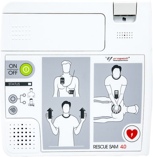 Desfibrilador externo semiautomático - Rescue Sam 4.0 - Progetti S.r.l. - de uso doméstico / para espacio público / Bluetooth
