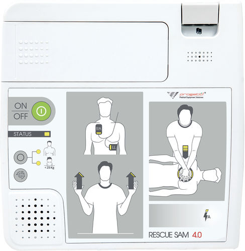 Desfibrilador externo automático - Rescue Sam 4.0 - Progetti S.r.l. - para espacio público / de uso doméstico / bifásico