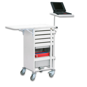 Carro médico - CMD-5DR-1399006 - ScanModul® - para medicamentos / para transporte / con estante