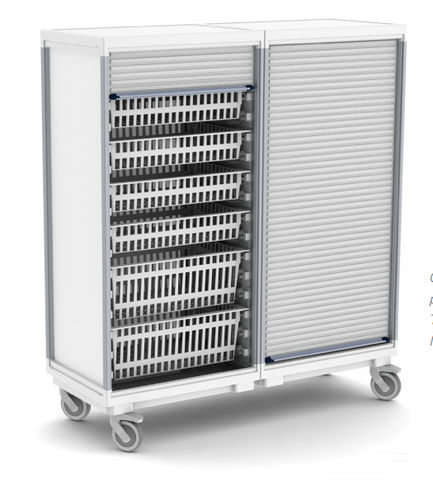 Carro de hospital - 40254100D - ScanModul® - con puerta corredera / con canasta / con 2 puertas