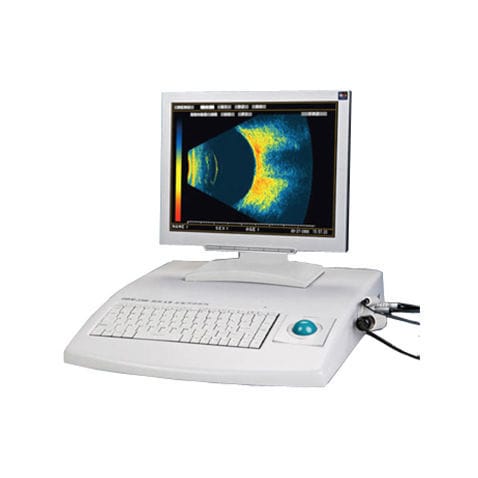 Ecógrafo en plataforma, de mesa - AB-6200 - HAI Laboratories - para exploración oftálmica / blanco y negro / doppler-color