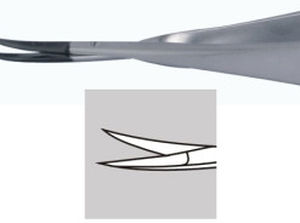 Tijera para cirugía oftalmológica - 40109A - HAI Laboratories - de lámina / para humanos / curvada
