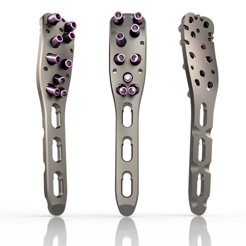 Placa de compresión para húmero - 27 series - South America Implants - porción proximal / bloqueada / metálica