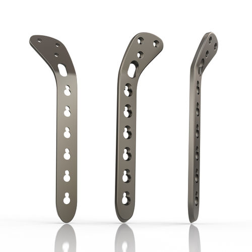 Placa de compresión para tibia - 2720-004 - South America Implants - porción proximal / bloqueada / metálica