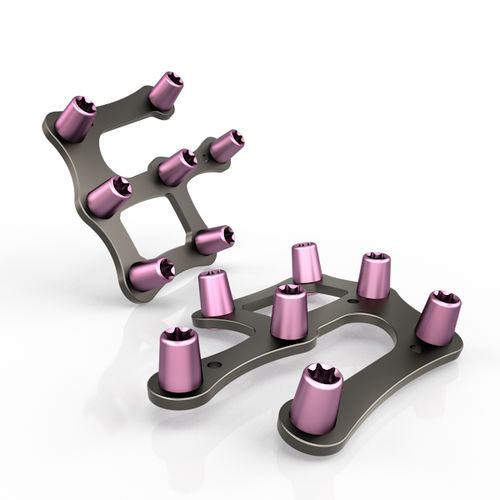 Placa de compresión para antepié - 296 series - South America Implants - bloqueada / metálica