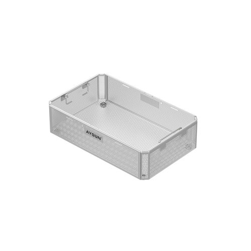 Recipiente de esterilización para instrumental - 3/4 Quarter Size - Aygun Surgical Instruments - de acero inoxidable / perforado