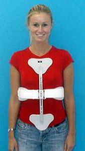 Órtesis postural - 4221 series - Tiburon Medical Enterprises - hiperextensión vertebral / con 3 puntos de apoyo