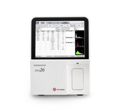 Analizador de hematología automático - DH26 - Shenzhen Dymind Biotechnology Co., LTD - compacto / 21 parámetros / con diferenciación de 3 partes