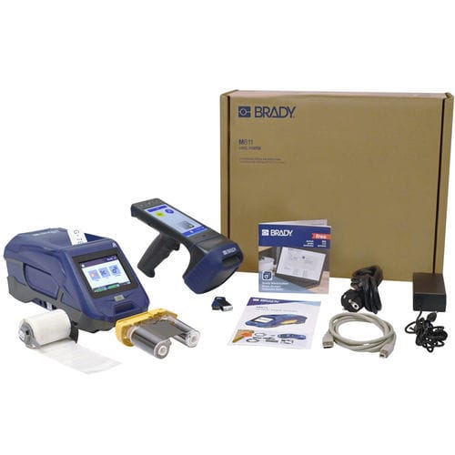 Impresora etiquetadora de transferencia térmica - M611-UK-T&amp;T KIT - Brady EMEA - para etiquetas de código de barras / multifuncional / portátil