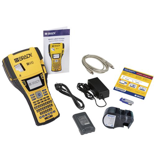 Impresora etiquetadora de transferencia térmica - M410-UK-BWS - Brady EMEA - de etiquetas códigos de barras / monocroma / portátil