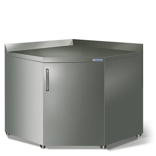 Mesa de laboratorio de esquina - WTC - Comecer - para medicina nuclear / de acero inoxidable