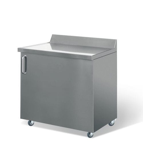 Mesa de laboratorio de acero inoxidable - MOK-101 - Comecer - con blindaje
